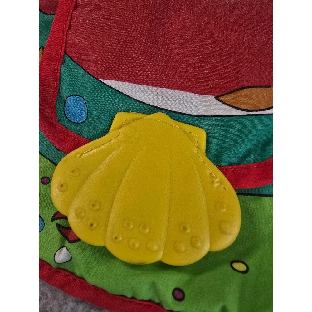 Munchkin Vintage 2000 Whale Sea Life Baby Bib w/ Shell Teether Y2K Colorful